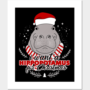 I want a hippopotamus for Christmas Posters and Art